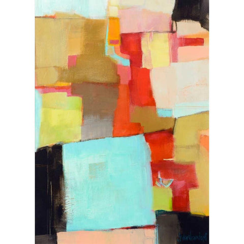 Jigsaw White Modern Wood Framed Art Print by Van Landuyt, Jamie