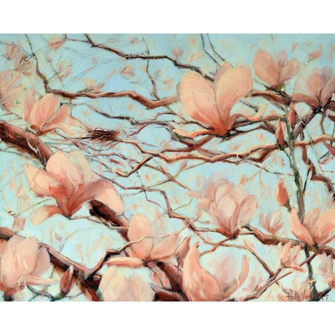 Outside My Window Gold Ornate Wood Framed Art Print with Double Matting by Van Hart, Holly