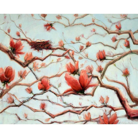 Possibilities in Full Bloom Gold Ornate Wood Framed Art Print with Double Matting by Van Hart, Holly