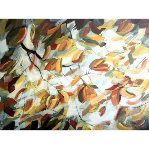 Branching Boundlessly Black Modern Wood Framed Art Print by Van Hart, Holly