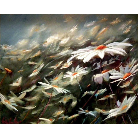 Field of Dreams White Modern Wood Framed Art Print by Van Hart, Holly