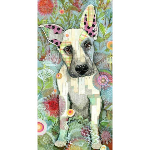 Zo Zo Girl White Modern Wood Framed Art Print by Verhoeven, Judy