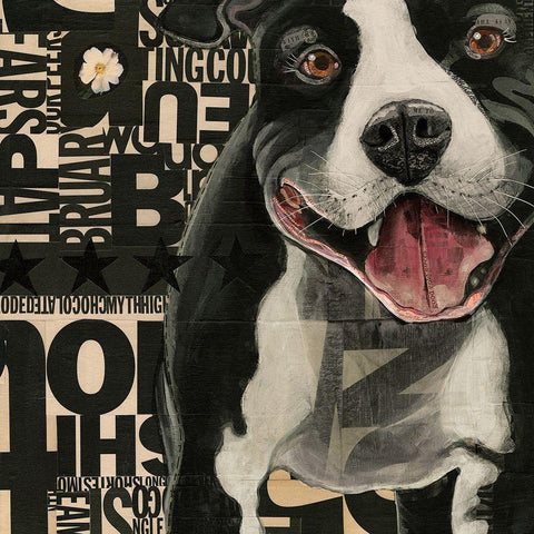 Pit Pat Black Ornate Wood Framed Art Print with Double Matting by Verhoeven, Judy