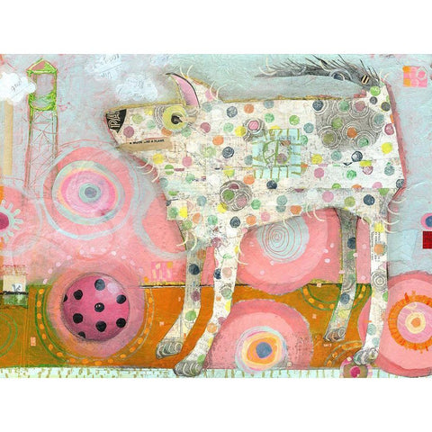 The Distraction White Modern Wood Framed Art Print by Verhoeven, Judy