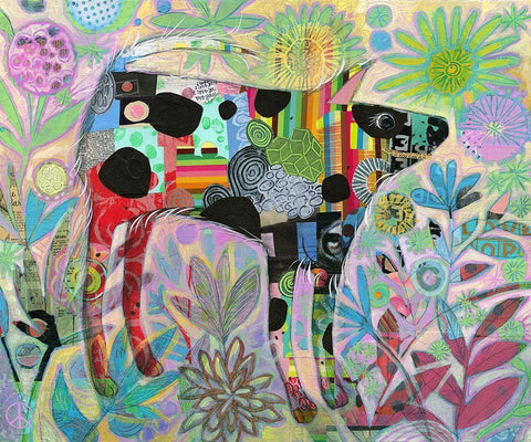 This Old Pup Has Always Been There for Me White Modern Wood Framed Art Print with Double Matting by Verhoeven, Judy