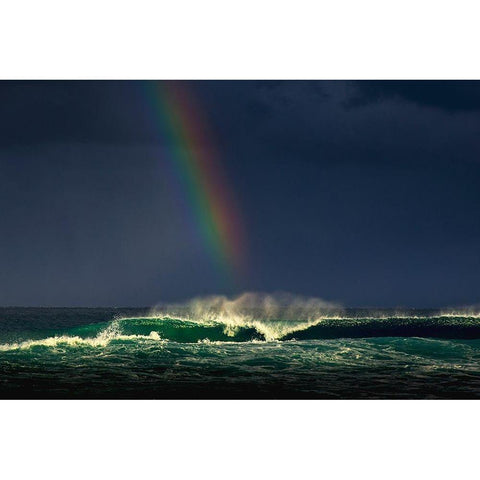Divine Wave Black Modern Wood Framed Art Print with Double Matting by Varona, Verne