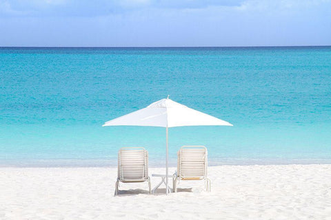 Turks and Caicos Island White Modern Wood Framed Art Print with Double Matting by Varona, Verne