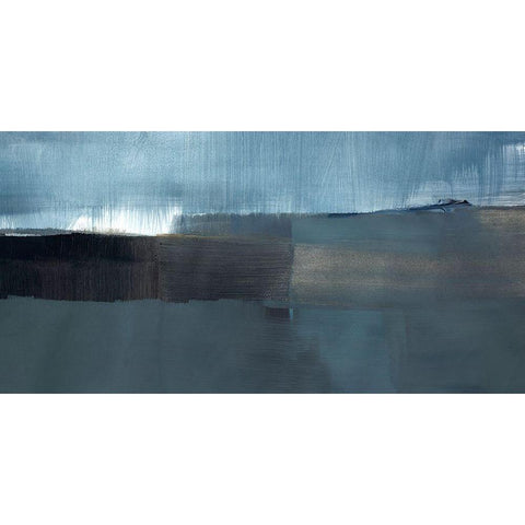 Spatial Composition 13.10.2019 Black Modern Wood Framed Art Print with Double Matting by Villafane, Stephane