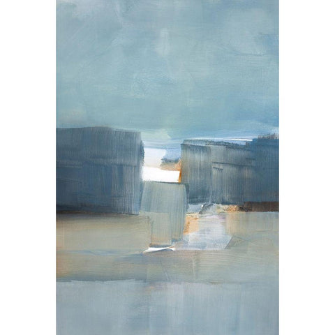 Spatial Composition 21.10.2019 Black Modern Wood Framed Art Print with Double Matting by Villafane, Stephane