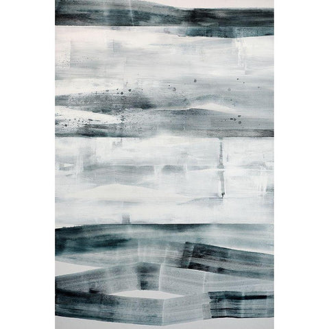 Spatial Composition 16.07.2014 Black Modern Wood Framed Art Print with Double Matting by Villafane, Stephane