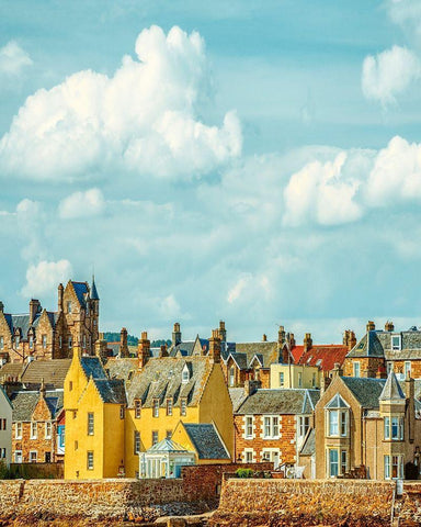 Somewhere In Scotland White Modern Wood Framed Art Print with Double Matting by Van de Goor, Lars