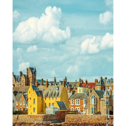 Somewhere In Scotland White Modern Wood Framed Art Print by Van de Goor, Lars