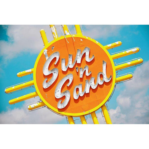 Sun n Sand  No. 2 Black Modern Wood Framed Art Print by Vargas, Carlos