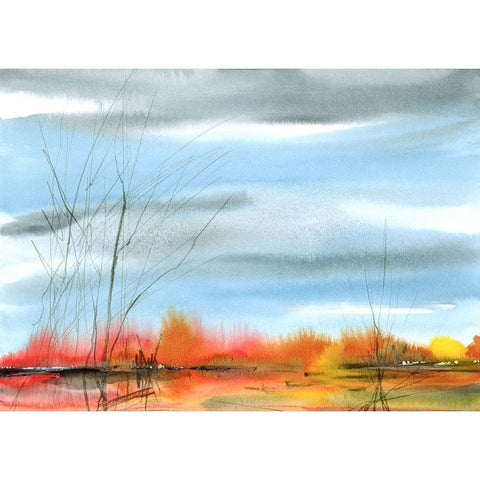 Interference; The Voice You Hear Is Your Own Gold Ornate Wood Framed Art Print with Double Matting by Vainio, Caryn
