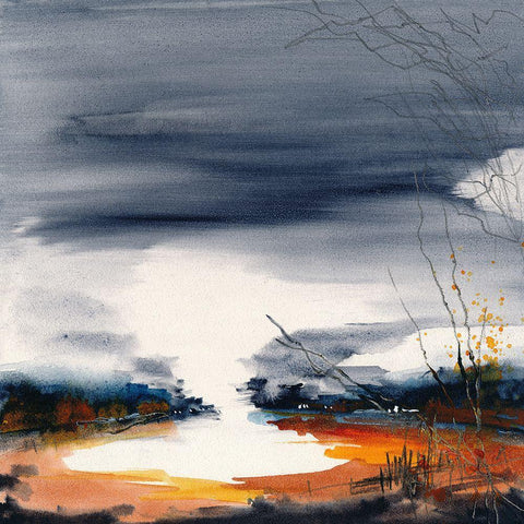 Toward The Sky Deep Water Black Ornate Wood Framed Art Print with Double Matting by Vainio, Caryn
