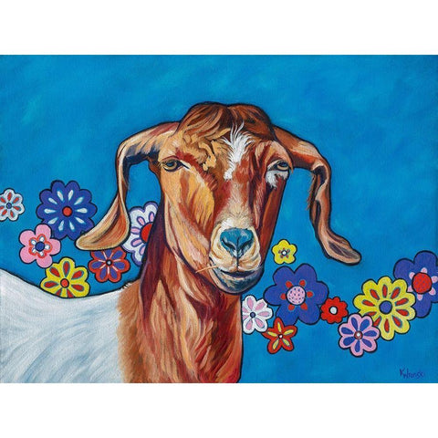 Gertie White Modern Wood Framed Art Print by Wronski, Kathryn