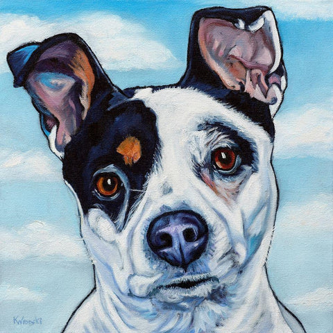 Luna White Modern Wood Framed Art Print by Wronski, Kathryn