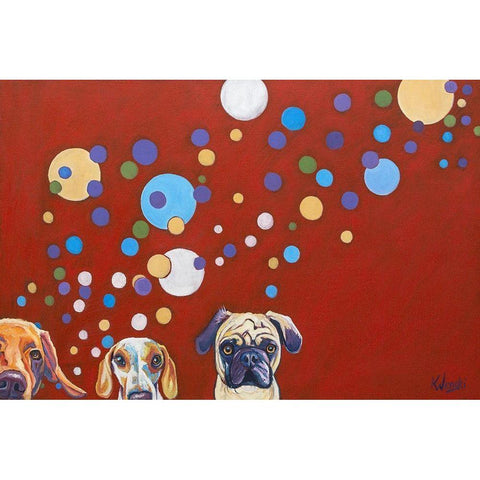 When Dogs Drink White Modern Wood Framed Art Print by Wronski, Kathryn