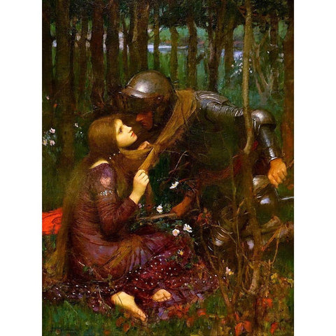 The Beautiful Lady without Pity, 1893 White Modern Wood Framed Art Print by Waterhouse, John William