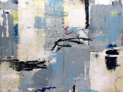 Lingering White Modern Wood Framed Art Print with Double Matting by Weaverling, Julie