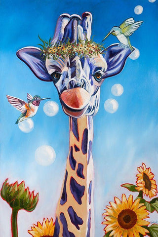 Friends In High Places White Modern Wood Framed Art Print with Double Matting by Wronski, Kathryn