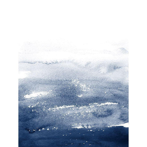 The Deep Blue Black Modern Wood Framed Art Print by Wong, Brandon