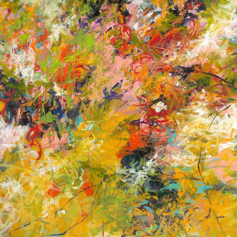 Wildflowers Black Ornate Wood Framed Art Print with Double Matting by Weiss, Jan