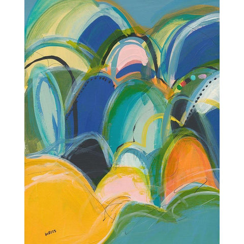 Break On Through No. 3 Black Modern Wood Framed Art Print by Weiss, Jan