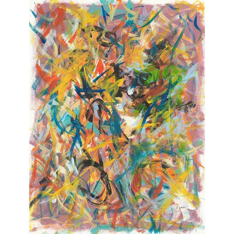 Inside Out No. 2 Black Modern Wood Framed Art Print with Double Matting by Weiss, Jan