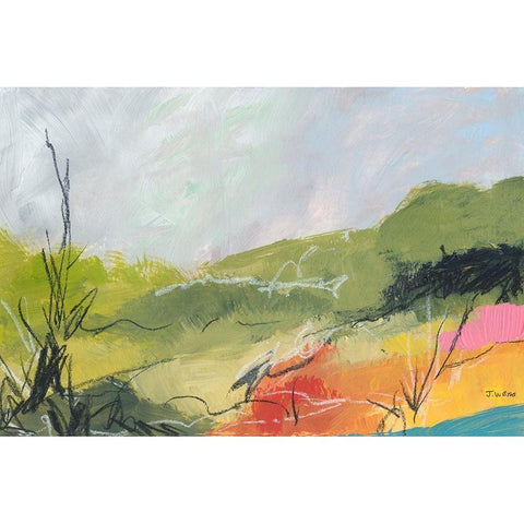 Wandering No. 1 White Modern Wood Framed Art Print by Weiss, Jan