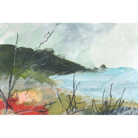 Wandering No. 2 Black Modern Wood Framed Art Print by Weiss, Jan