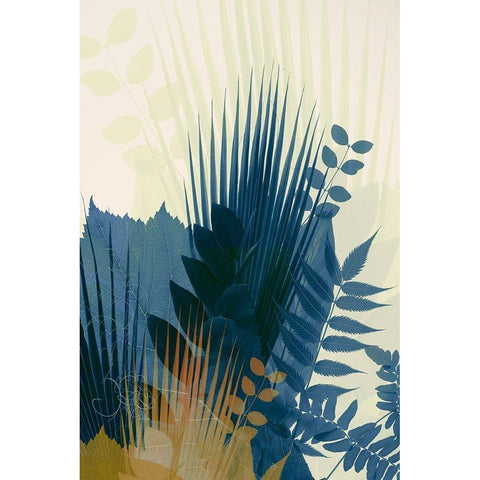 Welcome to the Jungle-Blue 1 Black Modern Wood Framed Art Print with Double Matting by Winstanley, Ian