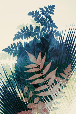 Welcome to the Jungle-Blue 2 White Modern Wood Framed Art Print with Double Matting by Winstanley, Ian