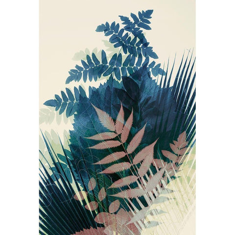 Welcome to the Jungle-Blue 2 White Modern Wood Framed Art Print by Winstanley, Ian