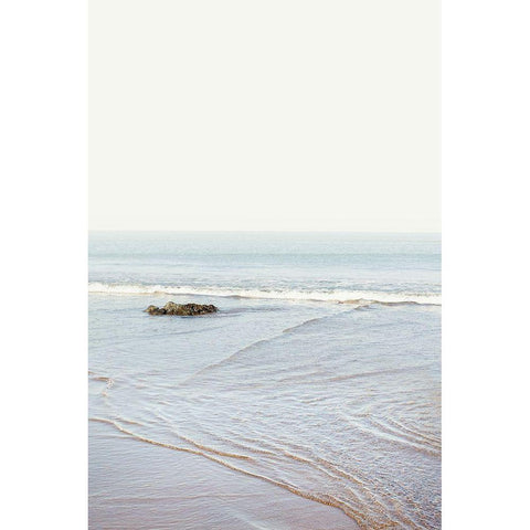White Oceans 65 White Modern Wood Framed Art Print by Winstanley, Ian