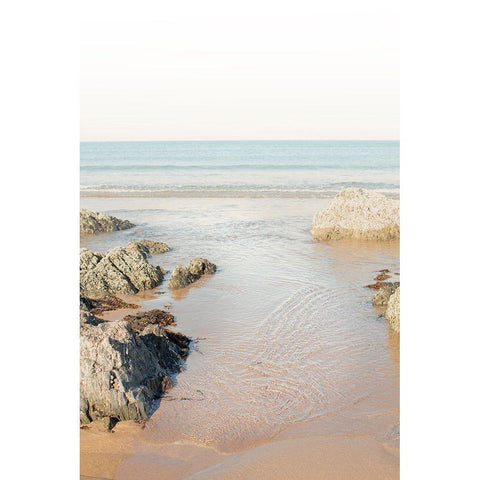 White Oceans 64 Black Modern Wood Framed Art Print with Double Matting by Winstanley, Ian