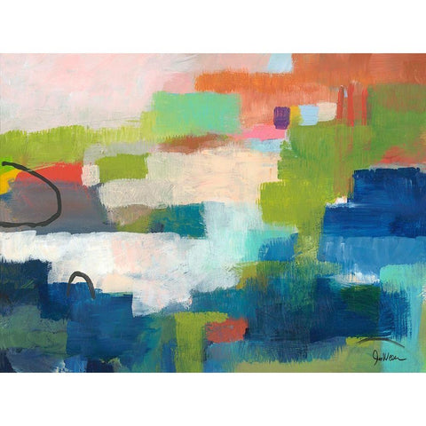 Colorfield No. 7 Black Modern Wood Framed Art Print with Double Matting by Weiss, Jan