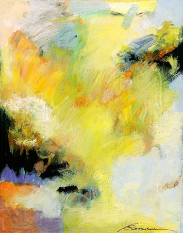 Radiance White Modern Wood Framed Art Print with Double Matting by Wild, Beau