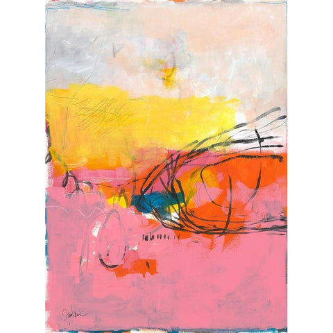 All Was Said and Done No. 2 Black Modern Wood Framed Art Print with Double Matting by Weiss, Jan