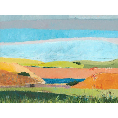 Of Independent Hues White Modern Wood Framed Art Print by Weiss, Jan