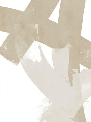 Modern Neutrals No. 2 Black Ornate Wood Framed Art Print with Double Matting by Wong, Brandon