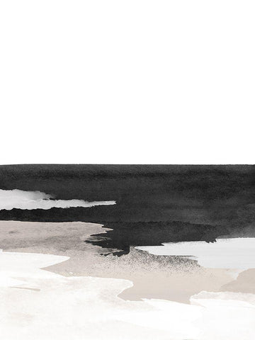 Nordic Landscape No. 1 Black Ornate Wood Framed Art Print with Double Matting by Wong, Brandon