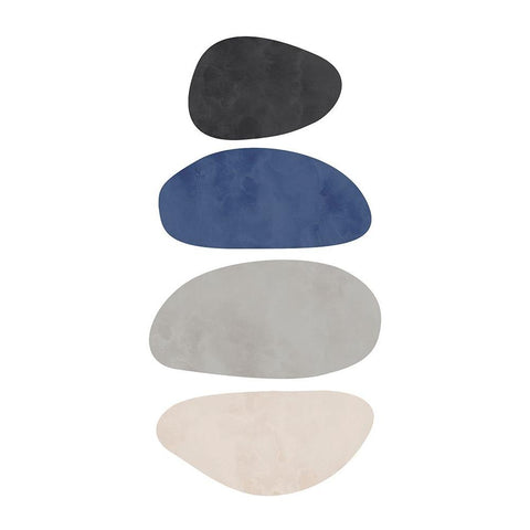 Stone No. 2 White Modern Wood Framed Art Print by Wong, Brandon