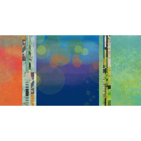 Nighttime Two Black Modern Wood Framed Art Print with Double Matting by Weiss, Jan