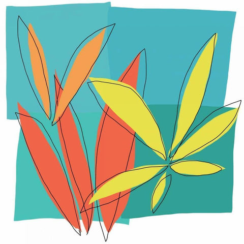 Grasses I Black Modern Wood Framed Art Print with Double Matting by Weiss, Jan