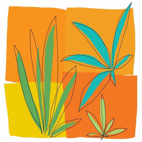 Grasses II Black Modern Wood Framed Art Print by Weiss, Jan