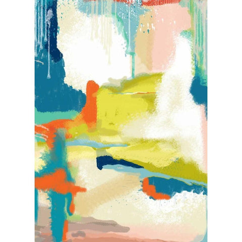 Deconstructed Landscape 2 Black Modern Wood Framed Art Print by Weiss, Jan