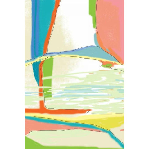 Deconstructed Landscape 3 Black Modern Wood Framed Art Print by Weiss, Jan