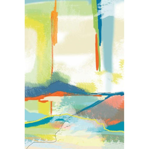Deconstructed Landscape 4 Black Modern Wood Framed Art Print by Weiss, Jan