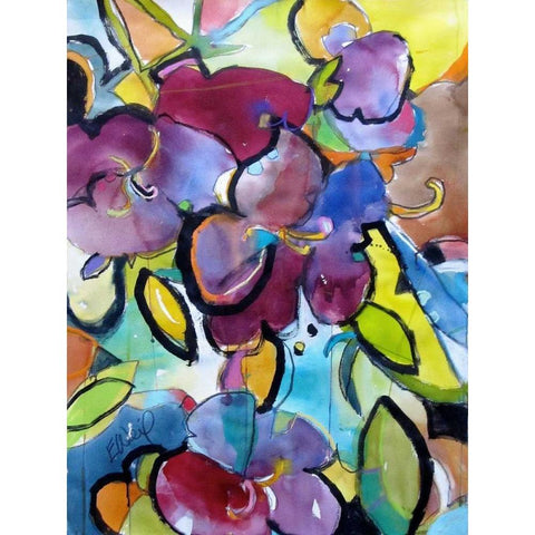 Winter Purple White Modern Wood Framed Art Print by Weil, Emily